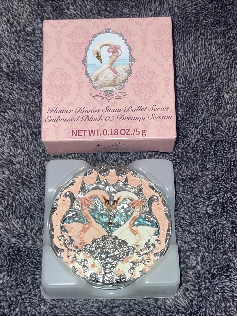 Flower Knows Swan Ballet Series Embossed Blush 05 Dreamy Season